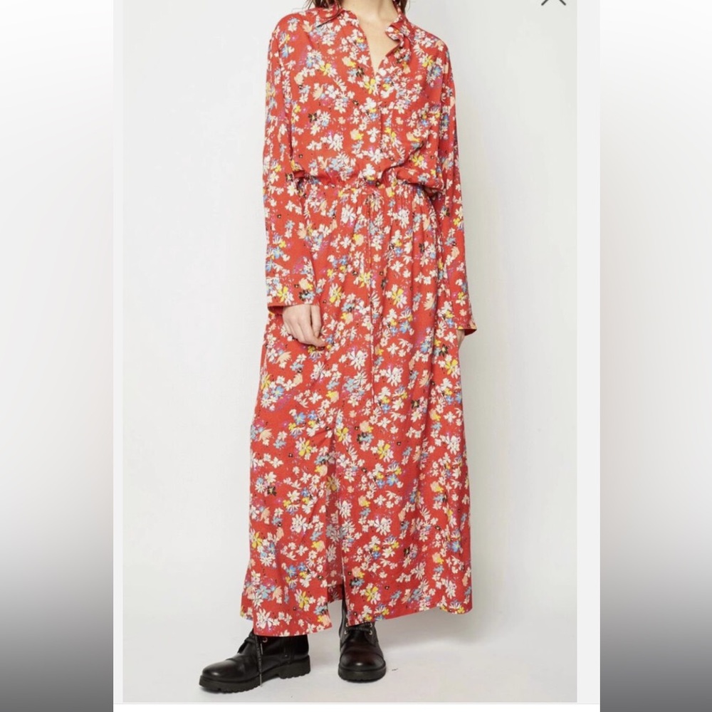 Zadig and Voltaire red floral button down long sleeve
Dress